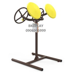 บริหารข้อมือ-แขน-หัวไหล่ (แบบหมุนวงล้อคู่แบบผสม)เครื่องออกกำลังกาย, กลางแจ้ง, ลานกีฬา, อเนกประสงค์, สนามกีฬา