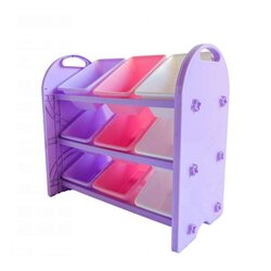 ชุดถาดเก็บของ 3 สี 9 ถาด ชั้นวางของ,เฟอร์นิเจอร์เด็ก