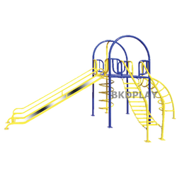 กระดานลื่นเหล็ก 120+ปีนป่าย สไลเดอร์เดี่ยว, เครื่องเล่นสนามกลางแจ้ง , เครื่องเล่นสนามแบบเหล็กOutdoorPlayground, ราคาโรงงาน