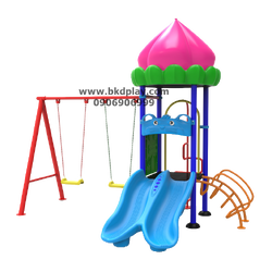 ชุดหอปลาหมึก +ปีนป่าย +ชิงช้า 2ที่นั่ง เครื่องเล่นสนาม กลางแจ้ง เหล็ก, สไลเดอร์,ของเล่น สั่งทำ 10-20 วัน ขนาด300x380x250 ซม.