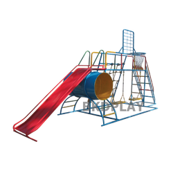 ชุดรวมเชือกถักเล็ก, เครื่องเล่นสนามกลางแจ้ง , เครื่องเล่นสนามแบบเหล็ก,ชิงช้า,สไลเดอร์ OutdoorPlayground, ขนาด 130x350x180 ซม.