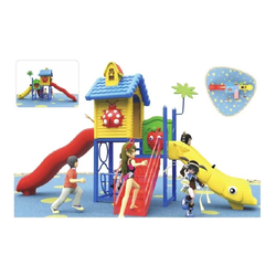 เครื่องเล่นสนามกลางแจ้ง ชุดบ้านเต่าทอง 2 สไลด์,กระดานลื่น,สไลเดอร์,ครุภัณฑ์สนามเด็กเล่น, สพฐ,โครงการโรงเรียนประชารัฐ playground,เครื่องเล่นสนาม, สนามเด็กเล่น ขนาด 160x480x240 ซม.