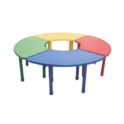 ชุดโต๊ะวงกลม 4 ตัว SET B โต๊ะเก้าอี้นักเรียน,โต๊ะเด็ก,เก้าอี้เด็ก,อนุบาล-ประถม,โต๊ะกิจกรรม,โต๊ะพลาสติกขาเหล็ก,โต๊ะเขียนหนังสือเด็ก สั่งนำเข้า ขนาด ก.160 * ส.48-52 ซม. ขนาดด้านนอกโต๊ะ 160 ซม.