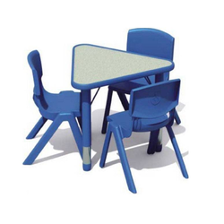 ชุดโต๊ะเรียน ทรงสามเหลี่ยม ปรับขาได้ โต๊ะนักเรียนอนุบาล พรีออเดอร์ 1เดือน คิดค่าส่งตามจริง ขนาด 74x80x37-62 cm.