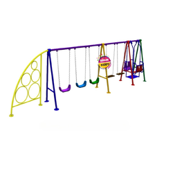 ชิงช้าผสม+ปีนป่ายหน้าผา+เครื่อเล่นสนามเหล็ก เครื่องเล่นสนามกลางแจ้ง ของเล่นสั่งผลิต 10-20 วัน ขนาด 150 x 880 x 200 เซนติเมตร