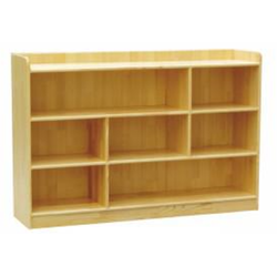 ชั้นไม้ช่องโล่ง 7 ช่อง , เฟอร์นิเจอร์เด็ก ,ชั้นวางของไม้,ตู้ไม้, ชั้นวางของเด็ก, โรงเรียนอนุบาล, เนอสเซอรี่, ห้องเด็กเล่น, kidszone สินค้าสั่งนำเข้า ขนาด 30x120x80 ซม.