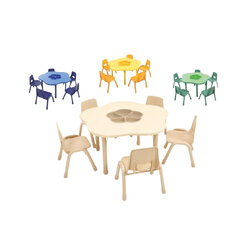 ชุดโต๊ะดอกไม้ พร้อมเก้าอี้ 5 ที่นั่ง โต๊ะเก้าอี้นักเรียน,โต๊ะเด็ก,เก้าอี้เด็ก,อนุบาล-ประถม,โต๊ะกิจกรรม,โต๊ะพลาสติกขาเหล็ก,โต๊ะเขียนหนังสือเด็ก สั่งนำเข้า ขนาดโต๊ะ 60x100x48-56 ซม.