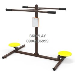 เครื่องออกกำลังกาย กลางแจ้ง ชุดอุปกรณ์ บริหารข้อ สะโพก แบบหมุน เหวี่ยงตัวคู่ ลานกีฬา อเนกประสงค์ สนามกีฬา