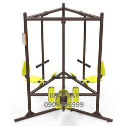 บริหารขา-เข่า-น่อง (แบบขาดันยกตัว 3 ที่) เครื่องออกกำลังกาย, กลางแจ้ง, ลานกีฬา, อเนกประสงค์, สนามกีฬา