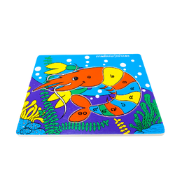 ภาพตัดต่อกุ้งนับเลข , ของเล่นไม้, ของเล่นเสริมพัฒนาการ, ของเล่นเด็กอนุบาล, สื่อการสอนเด็กอนุบาล