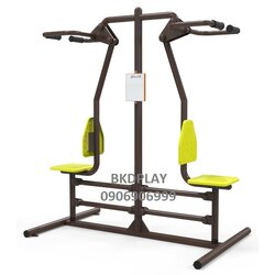 เครื่องบริหารกล้ามเนื้อแขน-หัวไหล่ (แบบดึงยกตัวคู่) เครื่องออกกำลังกาย, กลางแจ้ง, ลานกีฬา, อเนกประสงค์, สนามกีฬา