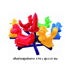เครื่องเล่นสนาม กลางแจ้ง, ม้าหมุน สัตว์ 6 ที่นั่ง, ของเล่น เด็ก พร้อมส่ง