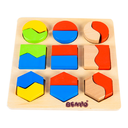 จับคู่รูปทรง , ของเล่นไม้, ของเล่นเสริมพัฒนาการ, ของเล่นเด็กอนุบาล, สื่อการสอนเด็กอนุบาล