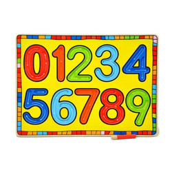 กระดานหัดเขียนตัวเลข0-9 ,ของเล่นไม้ ,ตัวเลข,เขียนตัวเลข,ของเล่นเสริมทักษะการเรียนรู้, ของเล่นเสริมพัฒนาการเด็กอนุบาล, สื่อการสอนปฐมวัย, พร้อมส่ง