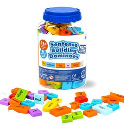 โดมิโนเรียนรู้การแต่งประโยค,ของเล่นเสริมพัฒนาการ, สื่อการสอนอนุบาล,ปฐมวัย, ,ของเล่นเสริมพัฒนาการ, ของเล่นเสริมทักษะ