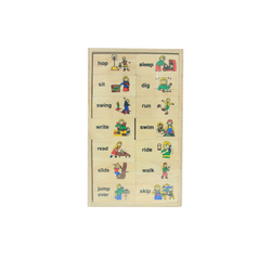 โดมิโนภาพกับคำอ่านภาษาอังกฤษชุด อริยาบท , ของเล่นไม้, ของเล่นเสริมพัฒนาการ, ของเล่นเด็กอนุบาล, สื่อการสอนเด็กอนุบาล