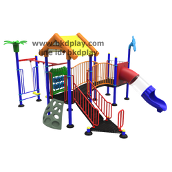 ชุดหอสลได์80 +สะพานโค้ง +ชิงช้า เครื่องเล่นสนามกลางแจ้ง เหล็ก ของเล่น สั่งทำ 10-20 วัน ขนาด500x600x330 ซม.