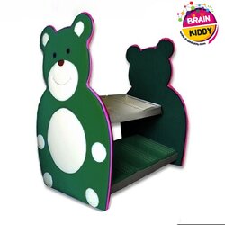 ชั้นหมีน้อยสีเขียว (ตะกร้า) เฟอร์นิเจอร์เด็ก ,ชั้นวางของไม้,ตู้ไม้, ชั้นวางของเด็ก, โรงเรียนอนุบาล, เนอสเซอรี่, ห้องเด็กเล่น, kidszone พร้อมส่ง