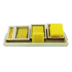 ลูกปัดหลักเลขพร้อมถาด,ลูกปัดทองคำ,มอนเตสซอรี่,ของเล่นเสริมพัฒนาการ,สื่อการสอนปฐมวัย,พร้อมส่ง