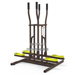 เครื่องบริหารขา-สะโพก-หัวไหล่ (แบบโยก-เดินสลับเท้า เสาคู่) เครื่องออกกำลังกาย, กลางแจ้ง, ลานกีฬา, อเนกประสงค์, สนามกีฬา
