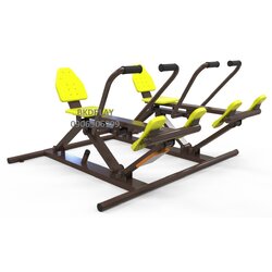 บริหารแขน-หน้าท้อง (แบบกรรเชียงคู่) เครื่องออกกำลังกาย, กลางแจ้ง, ลานกีฬา, อเนกประสงค์, สนามกีฬา