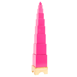 หอคอยสีชมพู, ของเล่นไม้, ของเล่นเสริมพัฒนาการ สื่อการสอนอนุบาล,ปฐมวัย, ของเล่นเด็ก, ของเล่นเสริมทักษะ,พร้อมส่ง