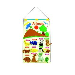 แผงการเรียนรู้สัตว์บกในป่าเขา 25 ชิ้น สื่อการสอนอนุบาล,ปฐมวัย,ของเล่นเสริมพัฒนาการ, ของเล่นเสริมทักษะ