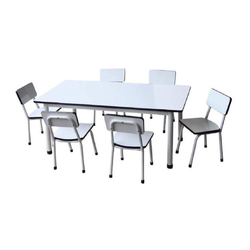 โต๊ะอนุบาลหน้าฟอเมก้าขาวเงา พร้อมเก้าอี้ ทำกิจกรรมกลุ่ม โต๊ะเขียนหนังสือเด็ก โต๊ะพร้อมเก้าอี้เด็กพร้อมส่ง สำหรับเด็ก อนุบาล โรงเรียน เนอสเซอรี่ ศูนย์พัฒนาเด็กเล็ก