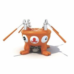 โต๊ะเล่นน้ำเล่นทราย กระบะทรายมีขาตั้งสีส้ม,บ่อทราย, บ่อน้ำ, เล่นทราย,เล่นน้ำ,ของเล่นเด็ก,ของเล่นสนาม ขนาด 76x76x105 ซม.