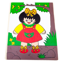 ภาพตัดต่อเด็กหญิง , ของเล่นไม้, ของเล่นเสริมพัฒนาการ, ของเล่นเด็กอนุบาล, สื่อการสอนเด็กอนุบาล