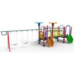 ชุดหอสะพานโค้งชิงช้ายางสไลด์ 70 เครื่องเล่นสนาม กลางแจ้ง เหล็ก, สไลเดอร์,ของเล่นสั่งทำ 10-20 วัน ขนาด 300x800x250 ซม.