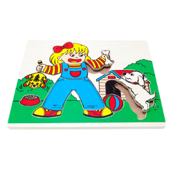 ภาพตัดต่อใหญ่ เด็กกับสุนัข (14 ชิ้น) , ของเล่นไม้, ของเล่นเสริมพัฒนาการ, ของเล่นเด็กอนุบาล