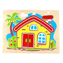 จิ๊กซอ ภาพตัด บ้านใหญ่ (9 ชิ้น) , ของเล่นไม้, ของเล่นเสริมพัฒนาการ, ของเล่นเด็กอนุบาล