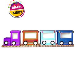 ชั้นวางรถไฟ3โบกี้พาเที่ยว เฟอร์นิเจอร์เด็ก ,ชั้นวางของไม้,ตู้ไม้, ชั้นวางของเด็ก, โรงเรียนอนุบาล, เนอสเซอรี่, ห้องเด็กเล่น, kidszone พร้อมส่ง