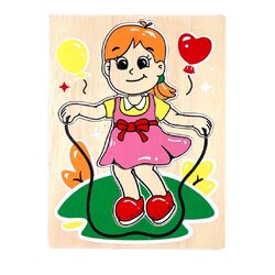 จิ๊กซอ ภาพตัดต่อ เด็กหญิงเล็ก , ของเล่นไม้, ของเล่นเสริมพัฒนาการ, ของเล่นเด็กอนุบาล, สื่อการสอนเด็กอนุบาล