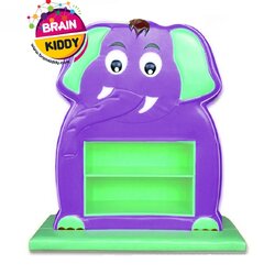 ชั้นวางช้างน้อยสีม่วง เฟอร์นิเจอร์เด็ก ,ชั้นวางของไม้,ตู้ไม้, ชั้นวางของเด็ก, โรงเรียนอนุบาล, เนอสเซอรี่, ห้องเด็กเล่น, kidszone พร้อมส่ง