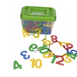 ชุดกิจกรรมการร้อยเชือกตัวเลขหรรษา 120 ชิ้น ของเล่นเสริมพัฒนาการ, ของเล่นเด็กอนุบาล, สื่อการสอนเด็กอนุบาล