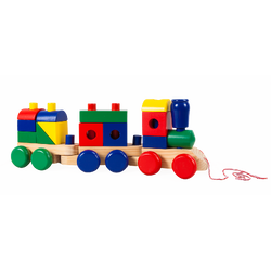 รถไฟบล็อกเรขาคณิต (ใหญ่ยักษ์) , ของเล่นไม้, ของเล่นเสริมพัฒนาการ, ของเล่นเด็กอนุบาล, สื่อการสอนเด็กอนุบาล