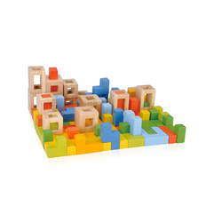 บล็อกไม้สร้างเมือง (78 ชิ้น) ของเล่นไม้ ตัวต่อไม้,บล็อกไม้,ของเล่นเสริมทักษะการเรียนรู้, ของเล่นเสริมพัฒนาการเด็กอนุบาล, สื่อการสอนปฐมวัย, พร้อมส่ง