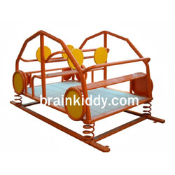 สปริงโยกรถ รถโยกเยก เครื่องเล่นสนามเหล็ก เครื่องเล่นสนามกลางแจ้ง ขนาด150x180x120 ซม.