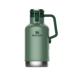 Classic Easy-Pour Beer Growler 64Oz (1.9L) Hammertone Green