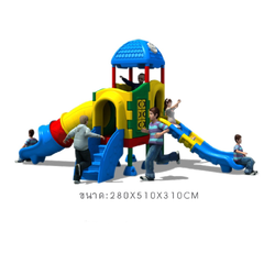 เครื่องเล่นสนาม,ของเล่นสนาม,สไลเดอร์,ของเล่นเด็ก บ้านอุโมงค์สไลด์เดี่ยว สินค้าพร้อมส่ง คิดค่าส่งตามจริง สินค้าราคาโรงงาน