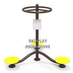 เครื่องออกกำลังกาย กลางแจ้ง ชุดอุปกรณ์ บริหารข้อ สะโพก แบบยืนบิด เอว 3 ที่ ลานกีฬา อเนกประสงค์ สนามกีฬา