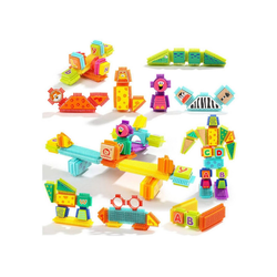 ชุดตัวต่อไม้ ABC สัตว์โลกยางหนึบ (150 ชิ้น),บล็อกตัวต่อ, ของเล่นเสริมทักษะการเรียนรู้, ของเล่นเสริมพัฒนาการเด็กอนุบาล, สื่อการสอนปฐมวัย, พร้อมส่ง