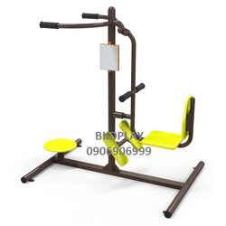 บริหารขา-เข่า-น่อง-เอว-สะโพก (แบบขาดันยกตัวคู่)เครื่องออกกำลังกาย, กลางแจ้ง, ลานกีฬา, อเนกประสงค์, สนามกีฬา