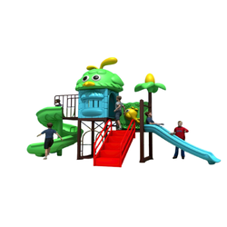 เครื่องเล่นสนามกลางแจ้งชุด บ้านนกน้อยแสนสนุก สไลเดอร์,ของเล่น,ครุภัณฑ์สนามเด็กเล่น,สพฐ,โครงการโรงเรียนประชารัฐ playground ขนาด125x420x270ซม.