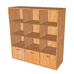 ชั้นเก็บกระเป๋าและที่นอน 9 ช่อง, เฟอร์นิเจอร์เด็กสั่งทำตามสีและขนาดได้ , เฟอร์นิเจอร์ไม้ , เฟอร์นิเจอร์เด็ก ขนาดไม่น้อยกว่า 39 x 112 x 117 ซม.