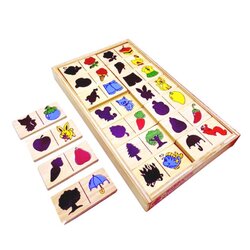 โดมิโนภาพกับเงา ,ของเล่นไม้, ของเล่นเสริมพัฒนาการ, สื่อการสอนอนุบาล,ปฐมวัย, ,ของเล่นเสริมพัฒนาการ, ของเล่นเสริมทักษะ