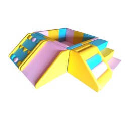 BRN-J-05686 คอกกันพร้อมปีนป่าย 4 ทาง,บ่อบอลเด็ก,เบาะนุ่ม,เครื่่องเล่นในร่ม, หนัง pvc, พร้อมส่ง, ขนาด 150X198ซม.