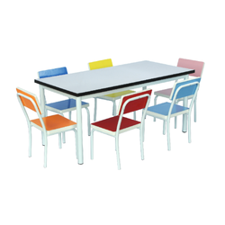 โต๊ะอนุบาลหน้าฟอเมก้าขาวเงา พร้อมเก้าอี้หลากสี ทำกิจกรรมกลุ่ม โต๊ะเขียนหนังสือเด็ก โต๊ะพร้อมเก้าอี้เด็กพร้อมส่ง สำหรับเด็ก อนุบาล โรงเรียน เนอสเซอรี่ ศูนย์พัฒนาเด็กเล็ก